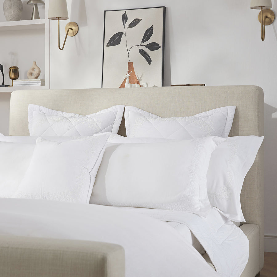 Antoine Side-Opening Ottoman Storage Bed, Ivory Linen Blend
