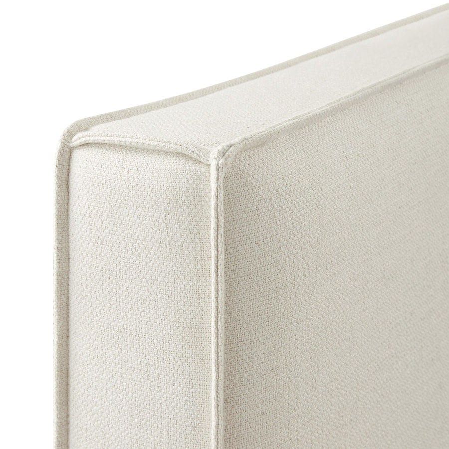 Forte Drawer Storage Bed, Beige Linen Blend
