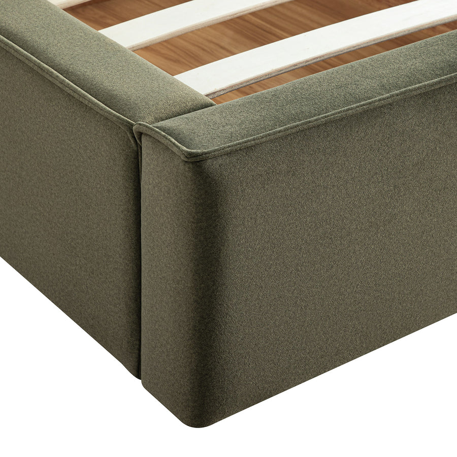 Forte Drawer Storage Bed, Dried Herb Mohair