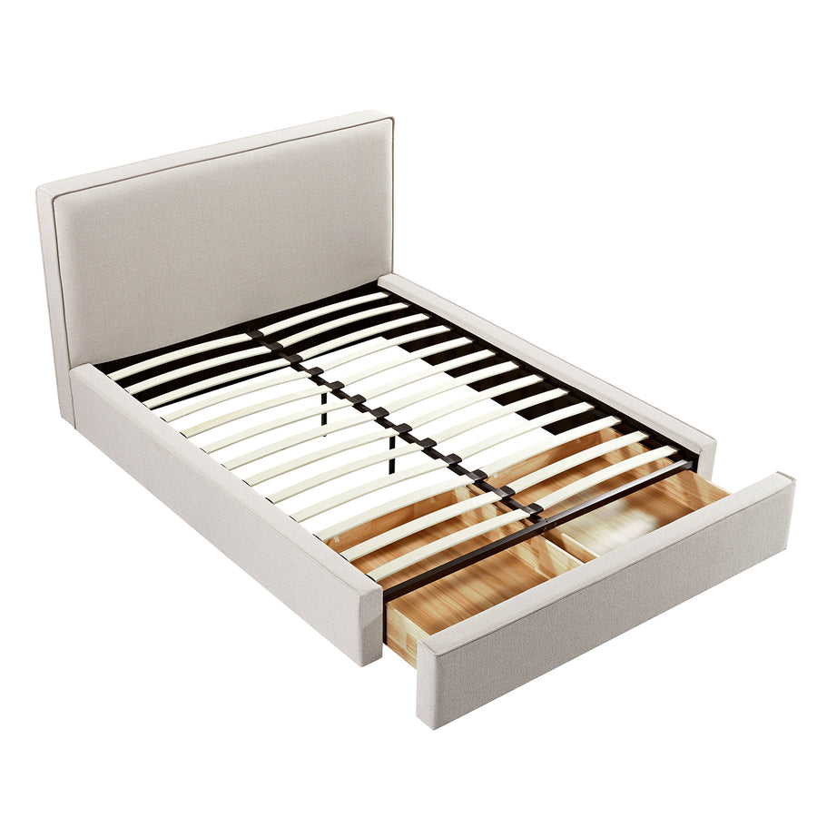 Forte Drawer Storage Bed, Oatmeal Weave