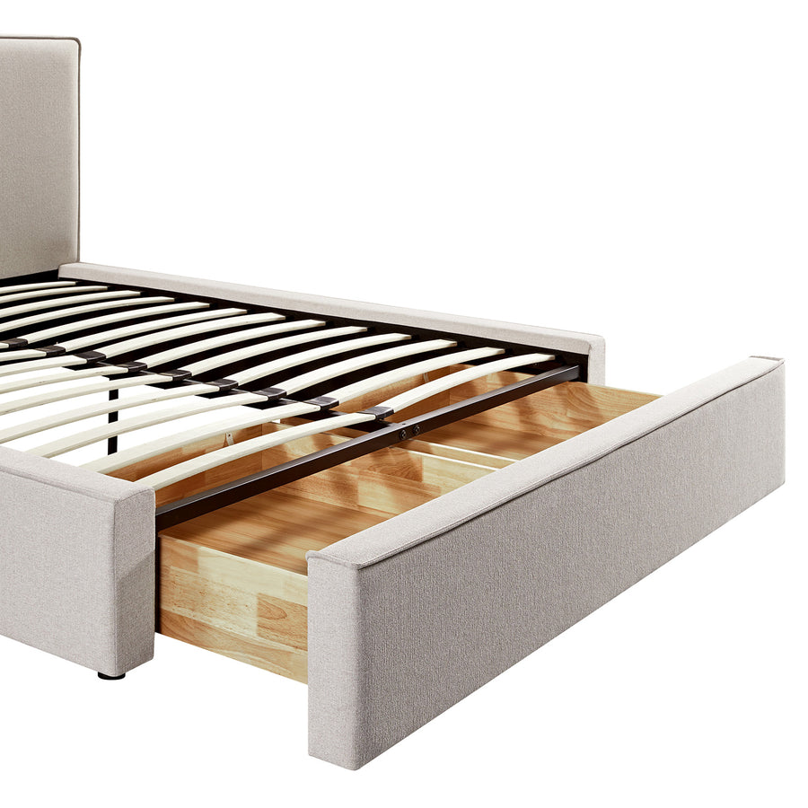 Forte Drawer Storage Bed, Oatmeal Weave