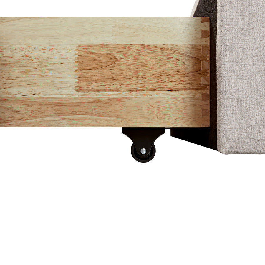 Forte Drawer Storage Bed, Oatmeal Weave