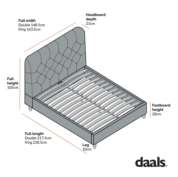 Leamington Deep Buttoned Upholstered Bed Rosewater Pink Fabric