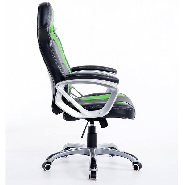 DaAls Racing Sport Swivel Office Chair in Black & Green