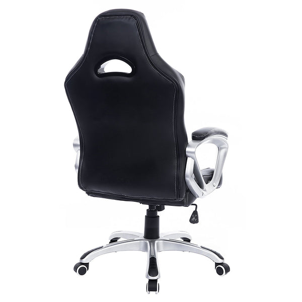 DaAls Racing Sport Swivel Office Chair in Black & White