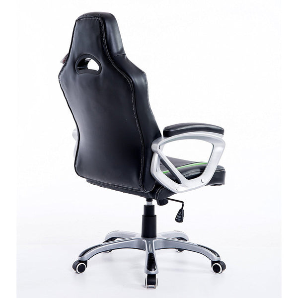 DaAls Racing Sport Swivel Office Chair in Black & Green