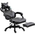 Cherry Tree Furniture High Back Recliner Gaming Chair with Cushion & Retractable Footrest Black & Grey - daals