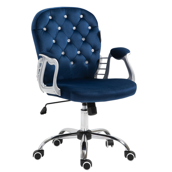 Blue Velvet Chesterfield Swivel Chair