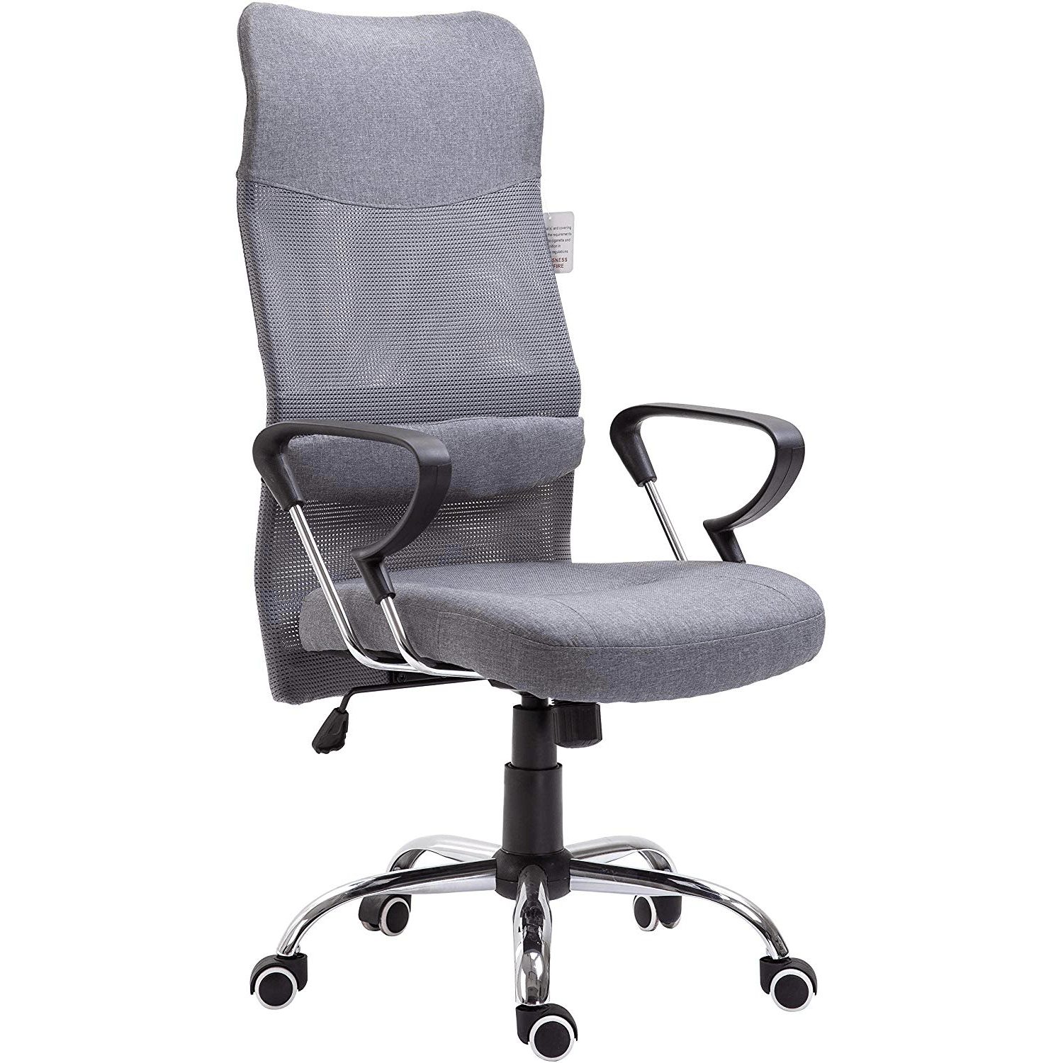 Grey fabric best sale swivel office chair