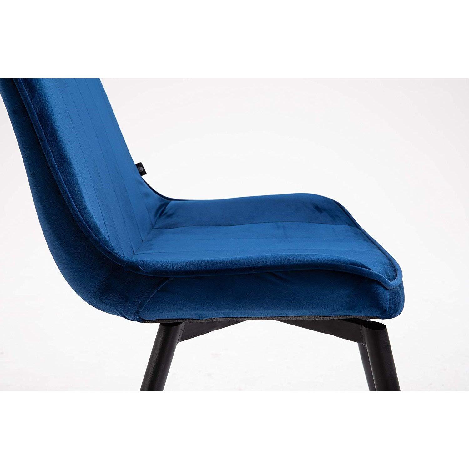 Cala Set of 2 Blue Velvet Dining Chairs daals