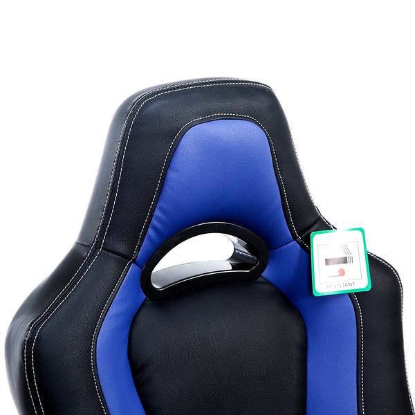 DaAls Racing Sport Swivel Office Chair in Black & Blue