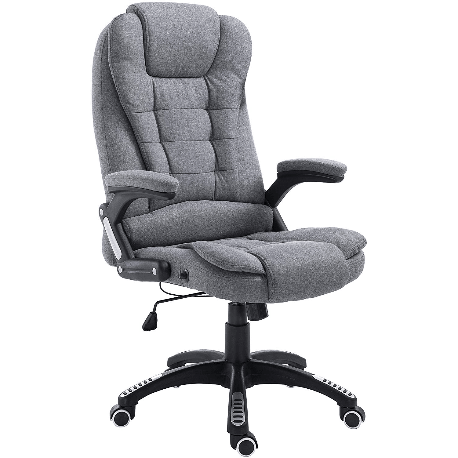 Cherry Tree Furniture Executive Recline Extra Padded Office Chair Standard, MO17 Grey Fabric