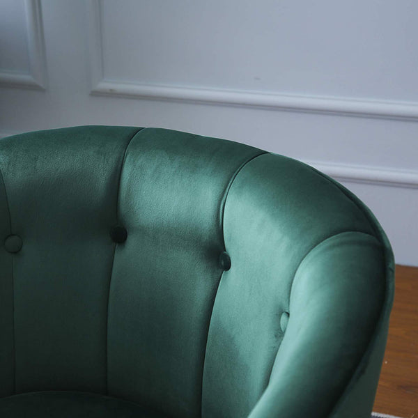 Aurelie Tub Chair in Emerald Green Velvet