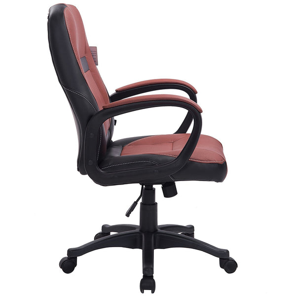 Swivel Office Desk Chair MO19 Brown PU Leather