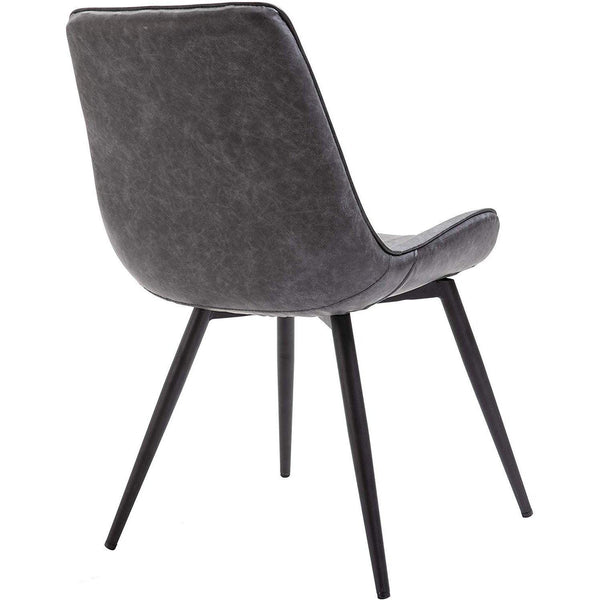 Cala Set of 2 Grey PU leather Dining Chairs - daals