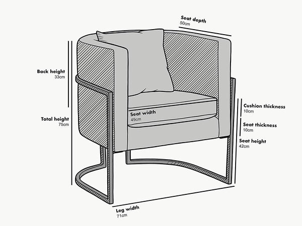 Gracie Accent Chair in Grey Velvet