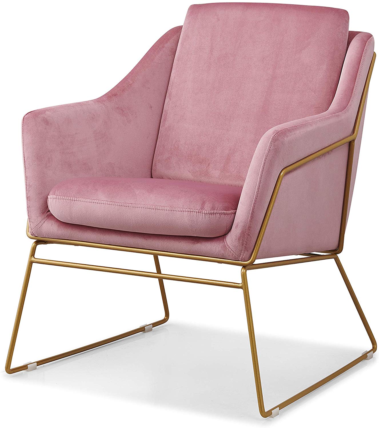 Hedy Accent Chair in Pink Velvet