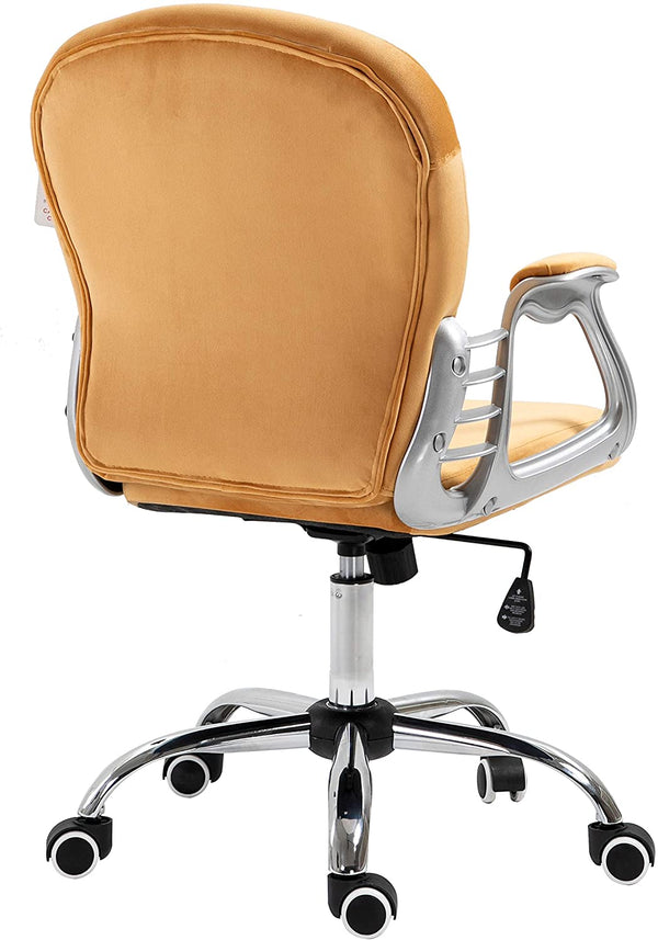 Mustard Velvet Chesterfield Swivel Chair