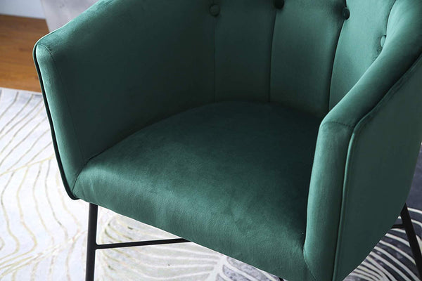 Aurelie Tub Chair in Emerald Green Velvet
