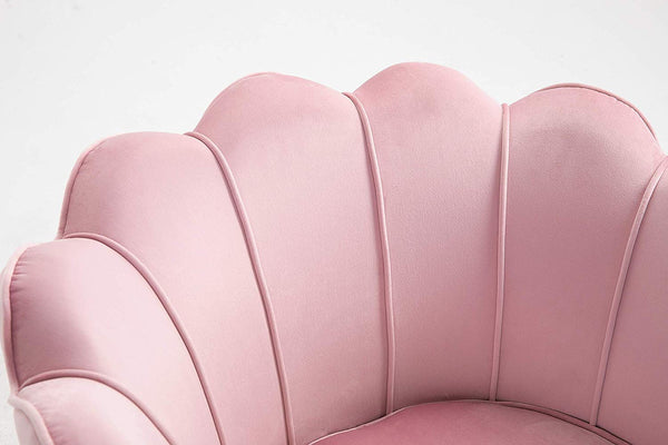 Hepburn Accent Chair in Pink Velvet