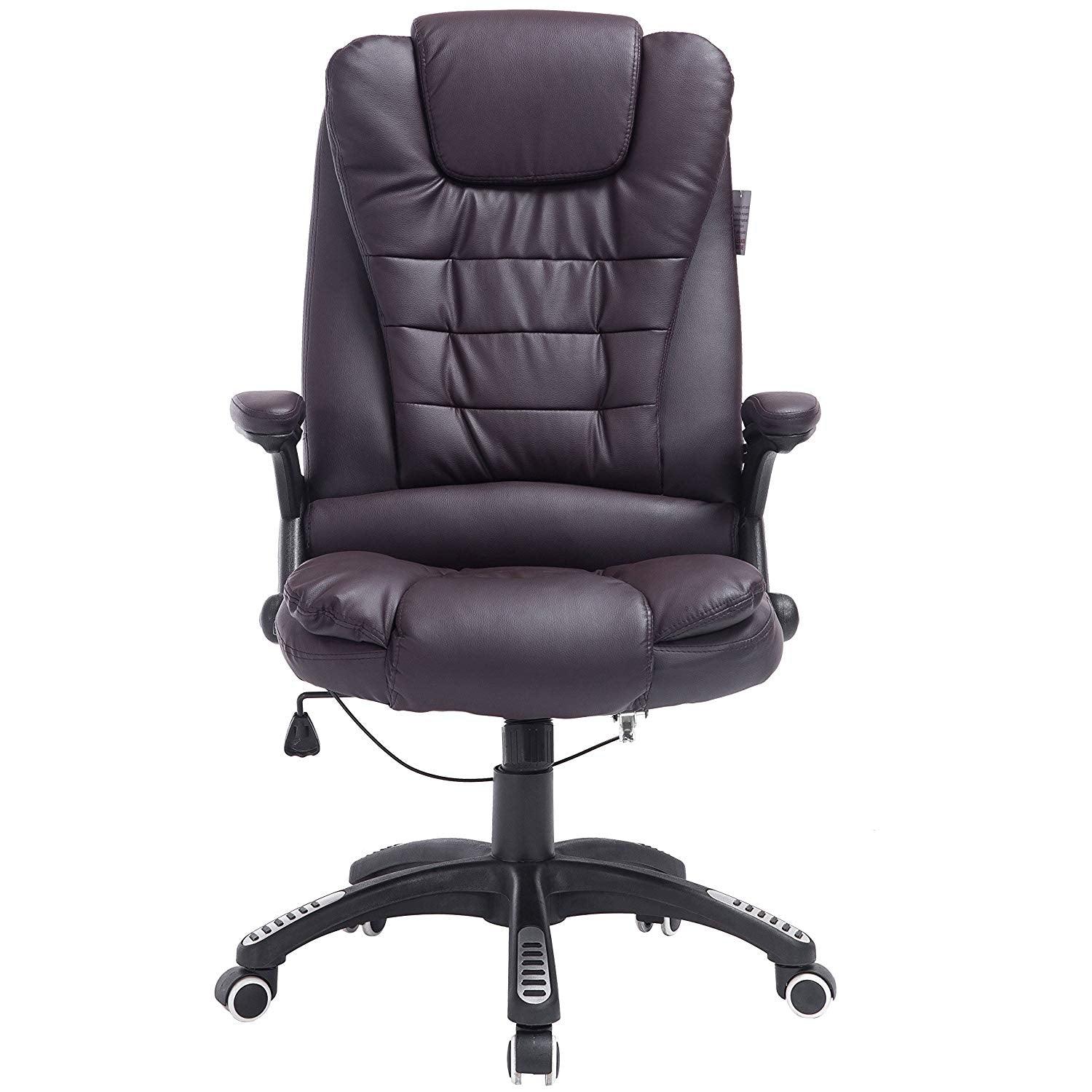 Executive Recline High Back Extra Padded Office Chair, MO17 Brown