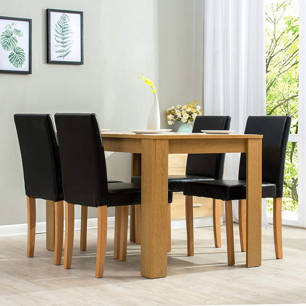 5-Piece Dining Room Set 4-Seater Dining Table with 4 Chairs - daals