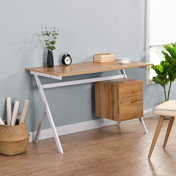 SION Desk with Drawer & Cupboard Oak