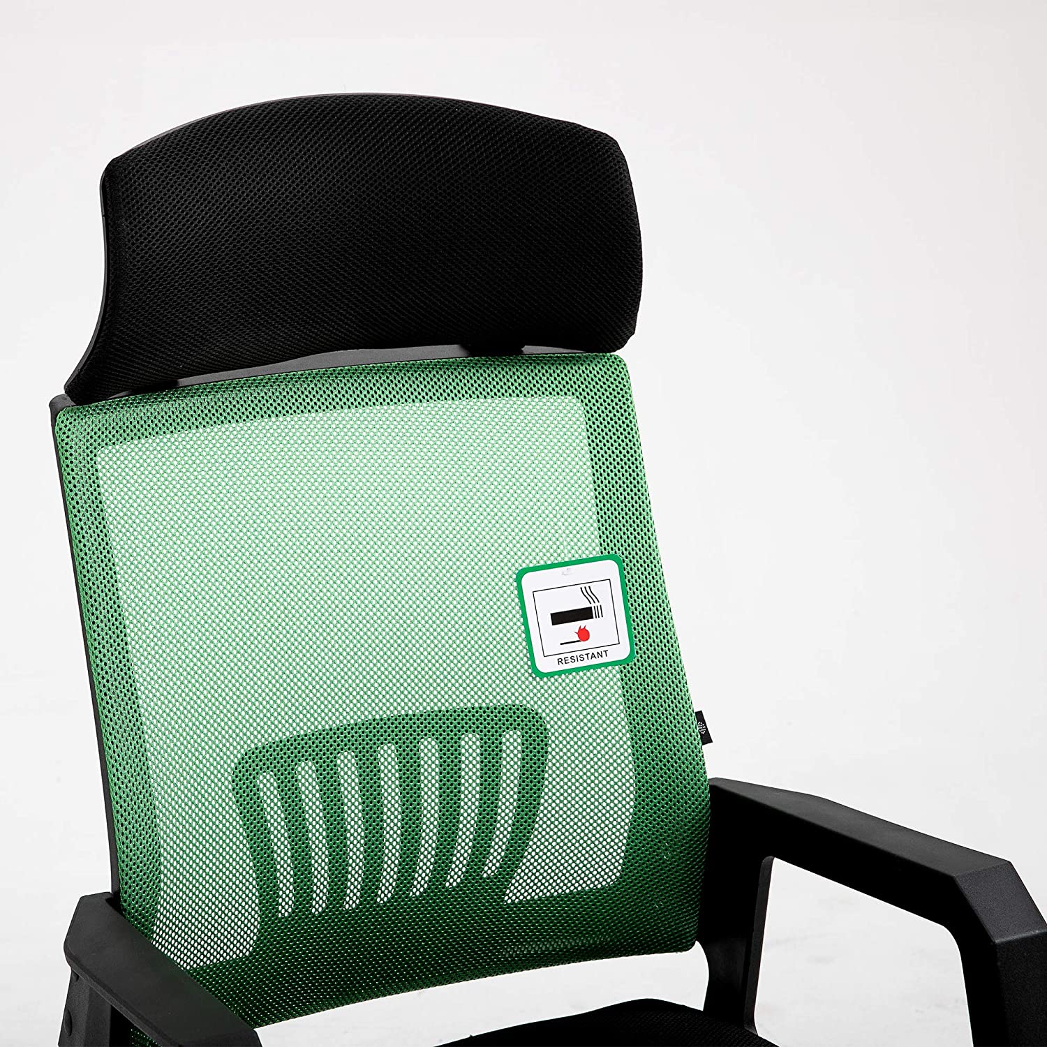Beni Mesh Office Chair with Headrest in Green