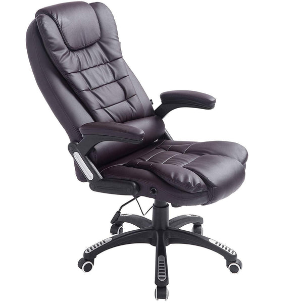Executive Recline High Back Extra Padded Office Chair, MO17 Brown - daals