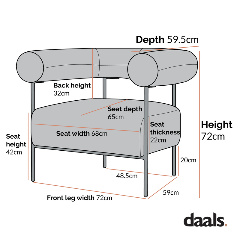 Fulbourn White Boucle Armchair