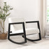 Fyne Ecru Boucle Rocking Armchair, Black Frame - daals