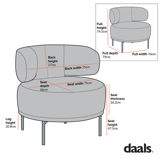 Penn White Boucle Wing Back Accent Chair