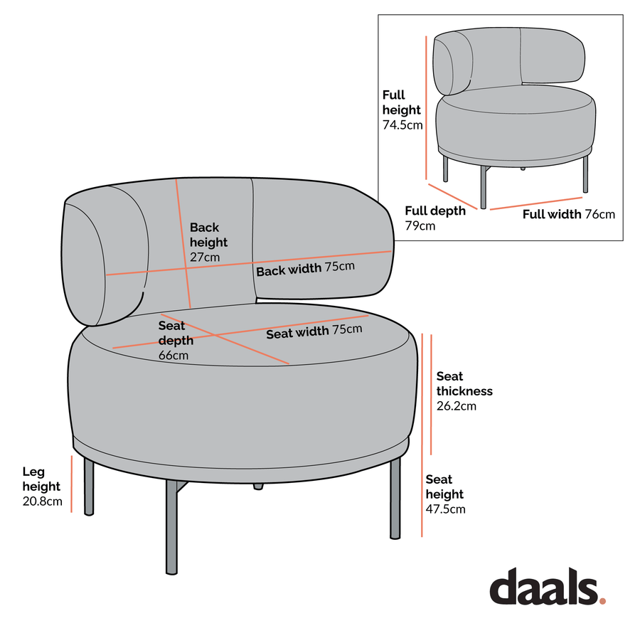 Penn White Boucle Wing Back Accent Chair