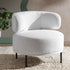 Penn White Boucle Wing Back Accent Chair - daals