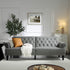 Hanney 3 - Seater Chesterfield Sofabed in Grey Velvet - daals