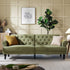 Hanney 3 - Seater Chesterfield Sofabed in Moss Green Velvet - daals
