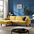 Hanney Chesterfield Chaise Sofabed in Mustard Yellow Velvet - daals