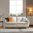 Noak 3 - Seater Beige Woven Fabric Sofa with Chrome Legs - daals