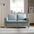Noak 2 - Seater Grey Faux Leather Sofa with Chrome Legs - daals