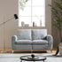 Noak 2 - Seater Grey Woven Fabric Sofa with Chrome Legs - daals