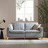 Noak 3 - Seater Grey Woven Fabric Sofa with Chrome Legs - daals