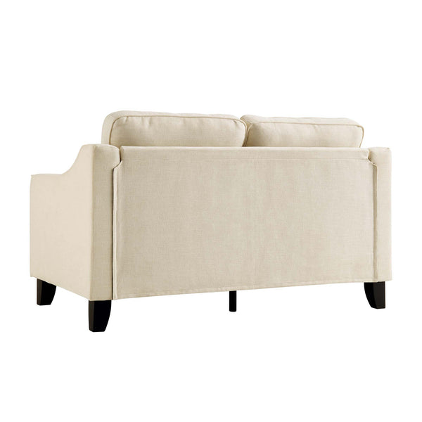 Harper  2-Seater Slope Arm Beige Woven Fabric Sofa