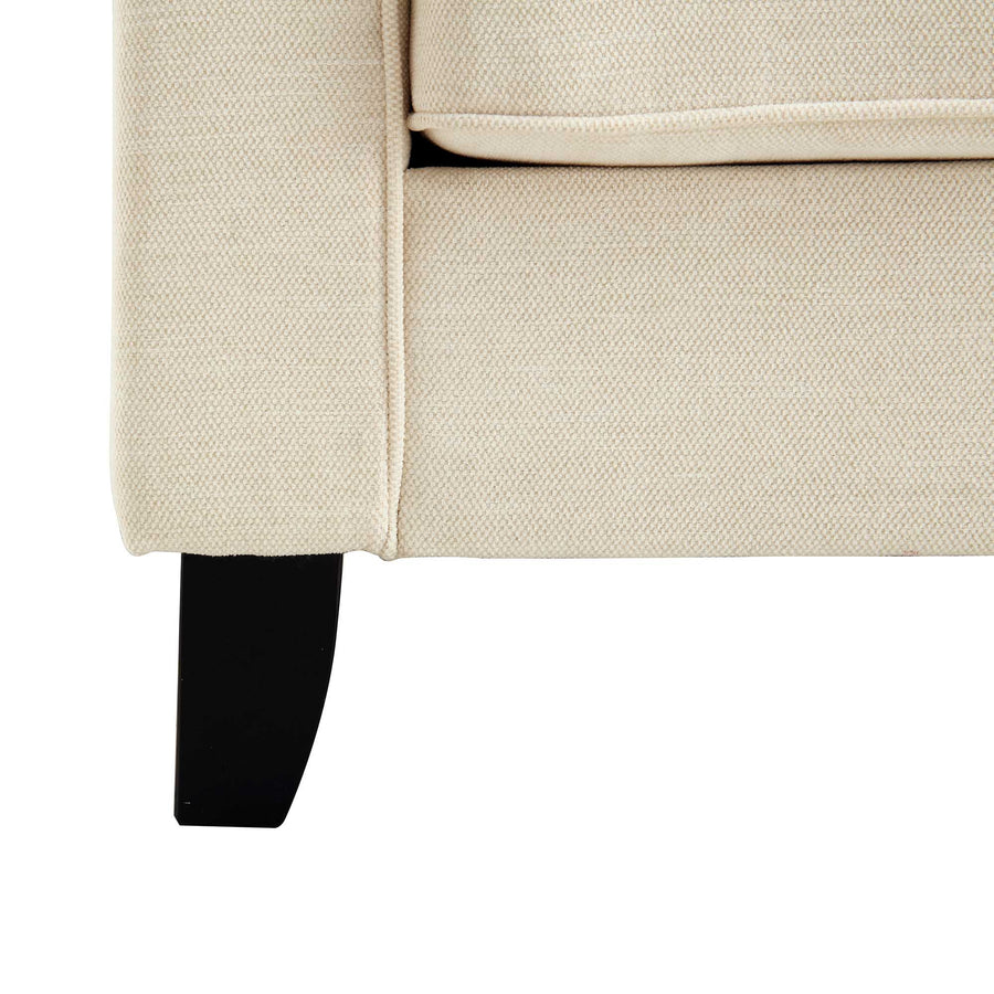 Harper 3-Seater Slope Arm Beige Woven Fabric Sofa