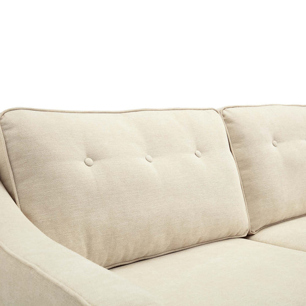 Harper 3-Seater Slope Arm Beige Woven Fabric Sofa