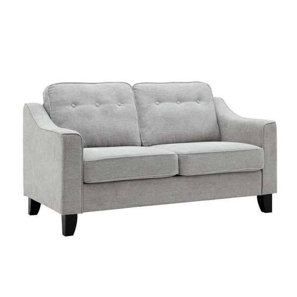 Harper 2-Seater Slope Arm Grey Woven Fabric Sofa