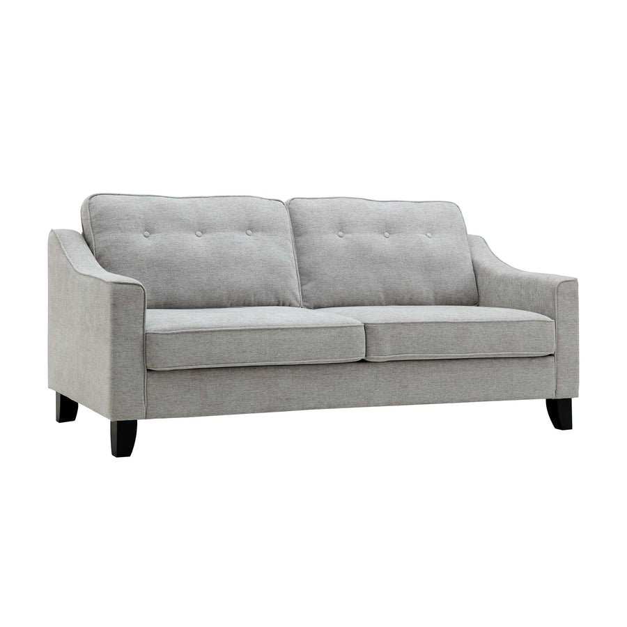 Harper 3 - Seater Slope Arm Grey Woven Fabric Sofa - daals