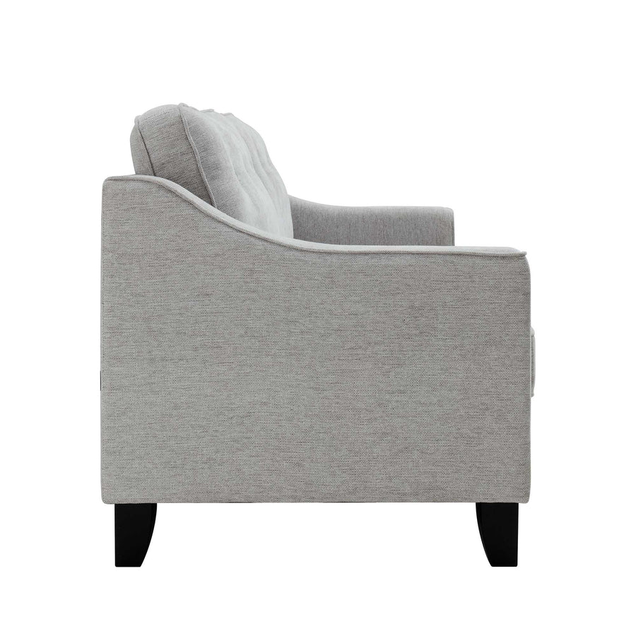 Harper 3 - Seater Slope Arm Grey Woven Fabric Sofa - daals
