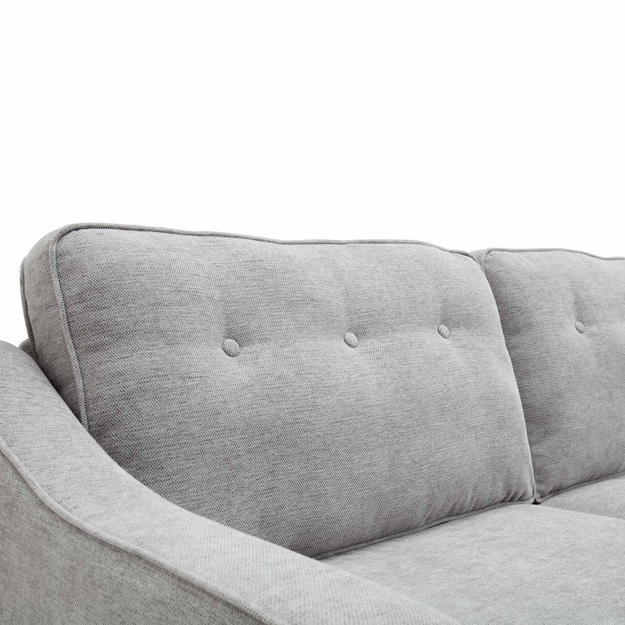 Harper 3 - Seater Slope Arm Grey Woven Fabric Sofa - daals