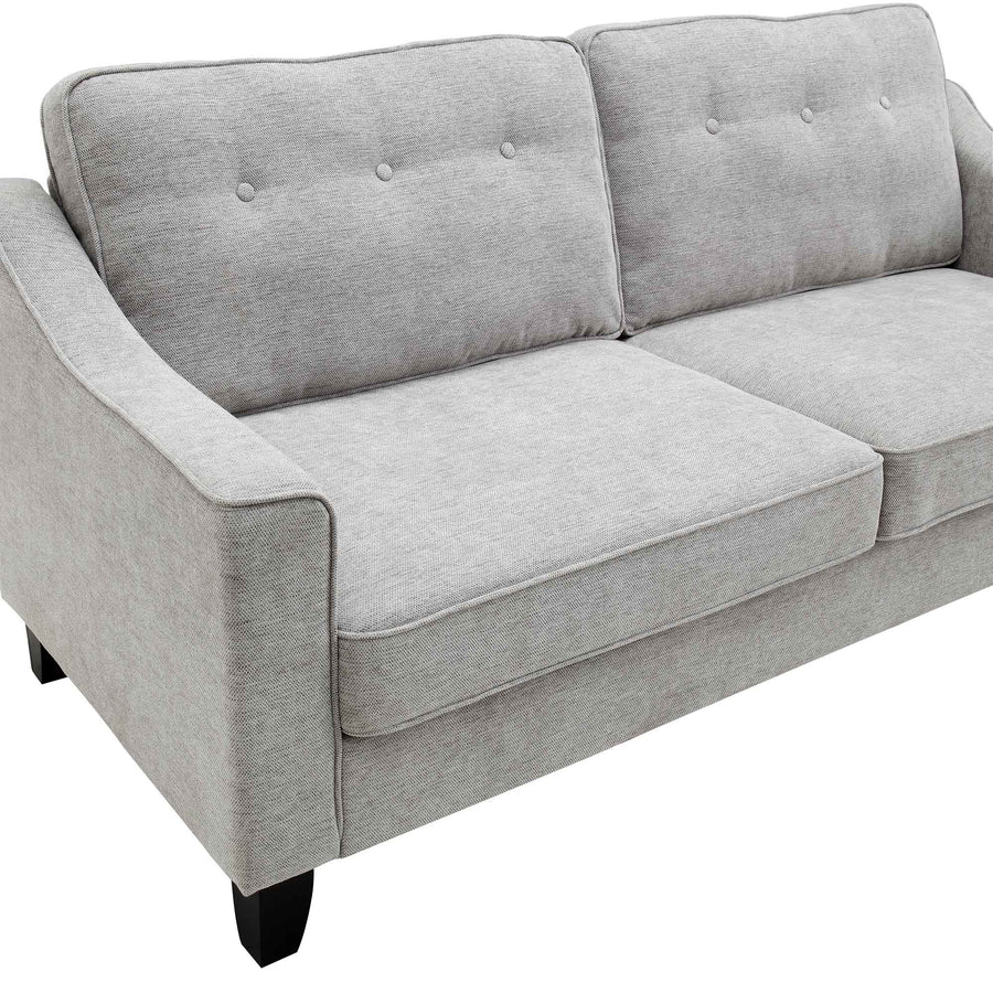 Harper 3 - Seater Slope Arm Grey Woven Fabric Sofa - daals