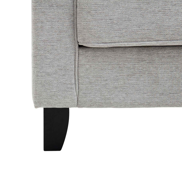 Harper 3-Seater Slope Arm Grey Woven Fabric Sofa